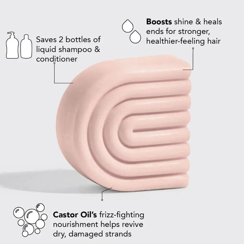 Pflegender Conditioner-Bar mit Rizinusöl