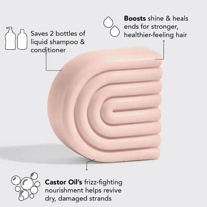 Pflegender Conditioner-Bar mit Rizinusöl