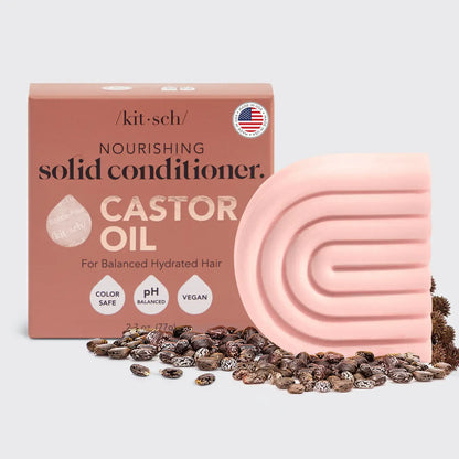 Pflegender Conditioner-Bar mit Rizinusöl
