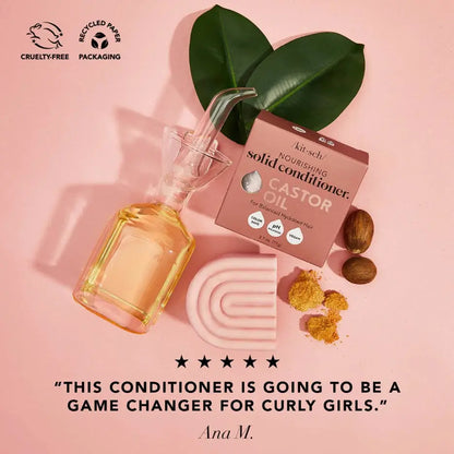 Pflegender Conditioner-Bar mit Rizinusöl