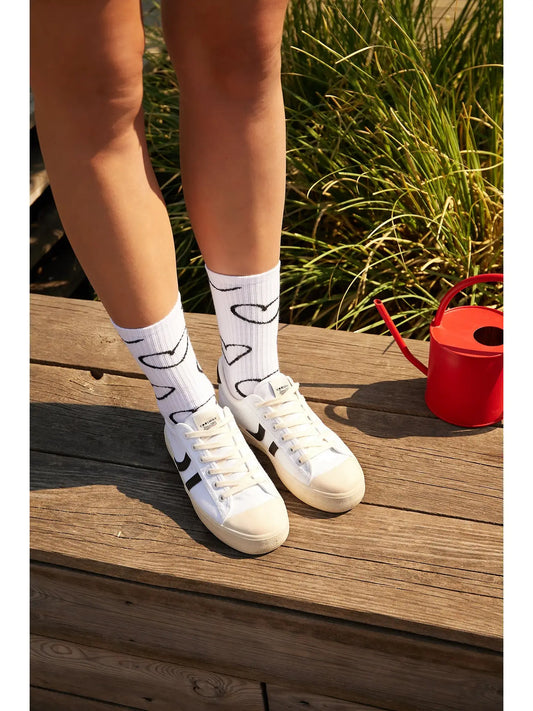 Doodle Heart Bio Socken