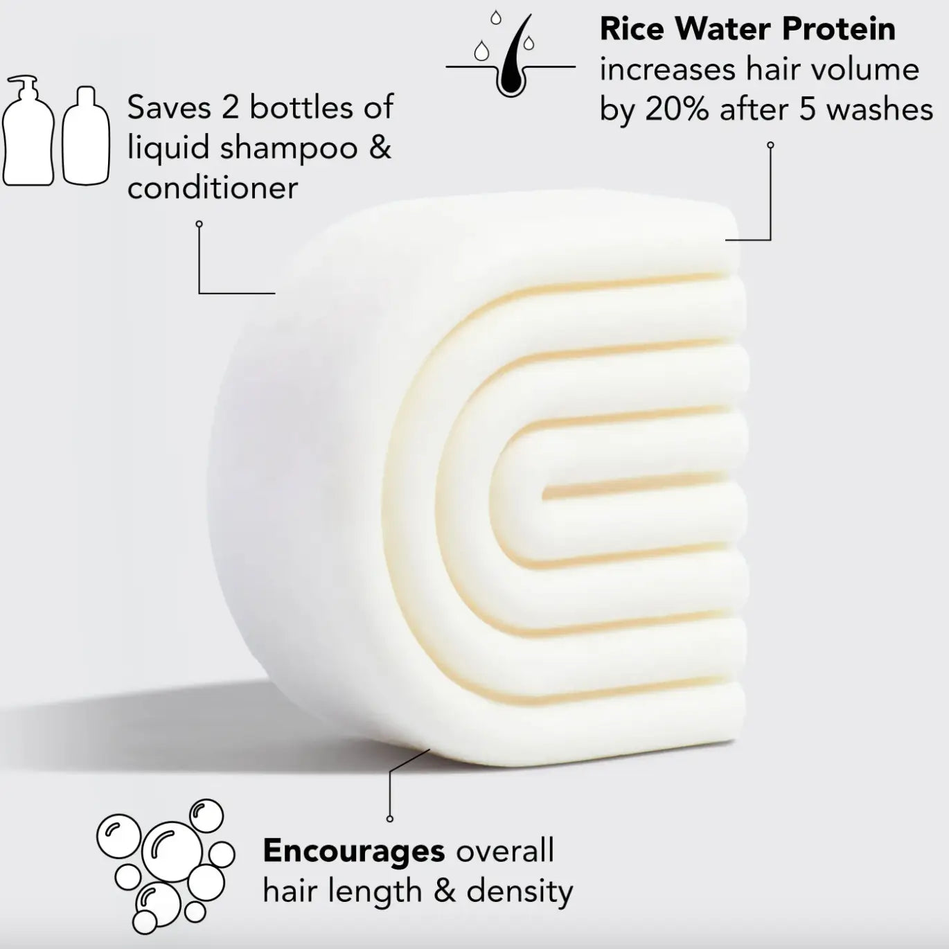Reis Wasser Protein Conditioner Riegel für das Haarwachstum