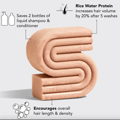 Reis Wasser Protein Shampoo-Riegel für das Haarwachstum