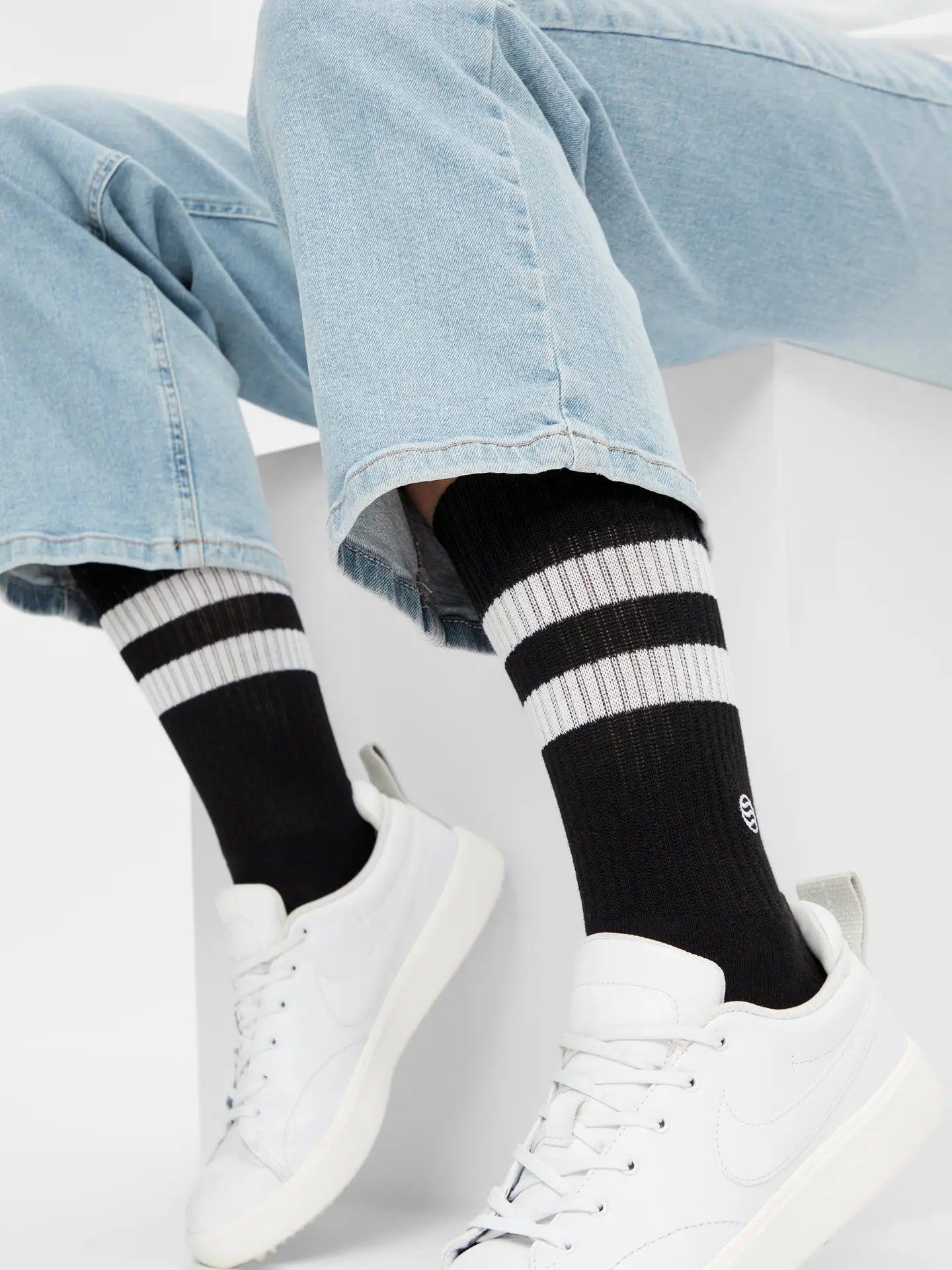 Retro Bio Socken Schwarz