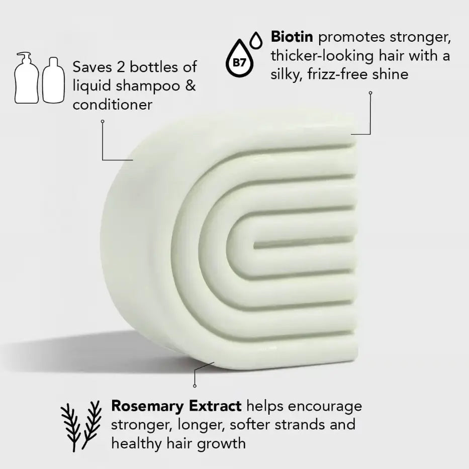 Volumengebender fester Conditioner mit Rosmarin und Biotin