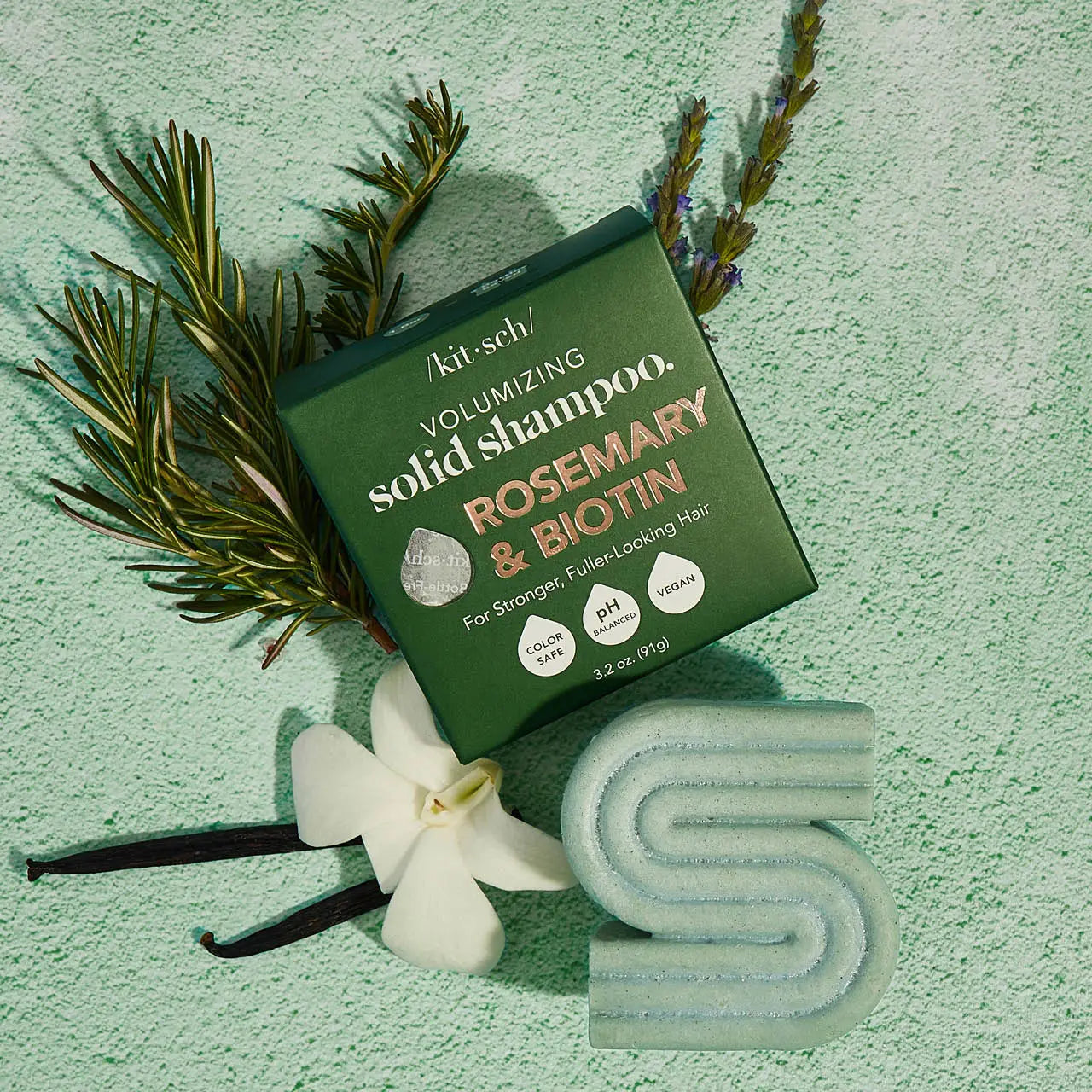 Volumengebendes festes Shampoo mit Rosmarin und Biotin