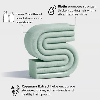 Volumengebendes festes Shampoo mit Rosmarin und Biotin